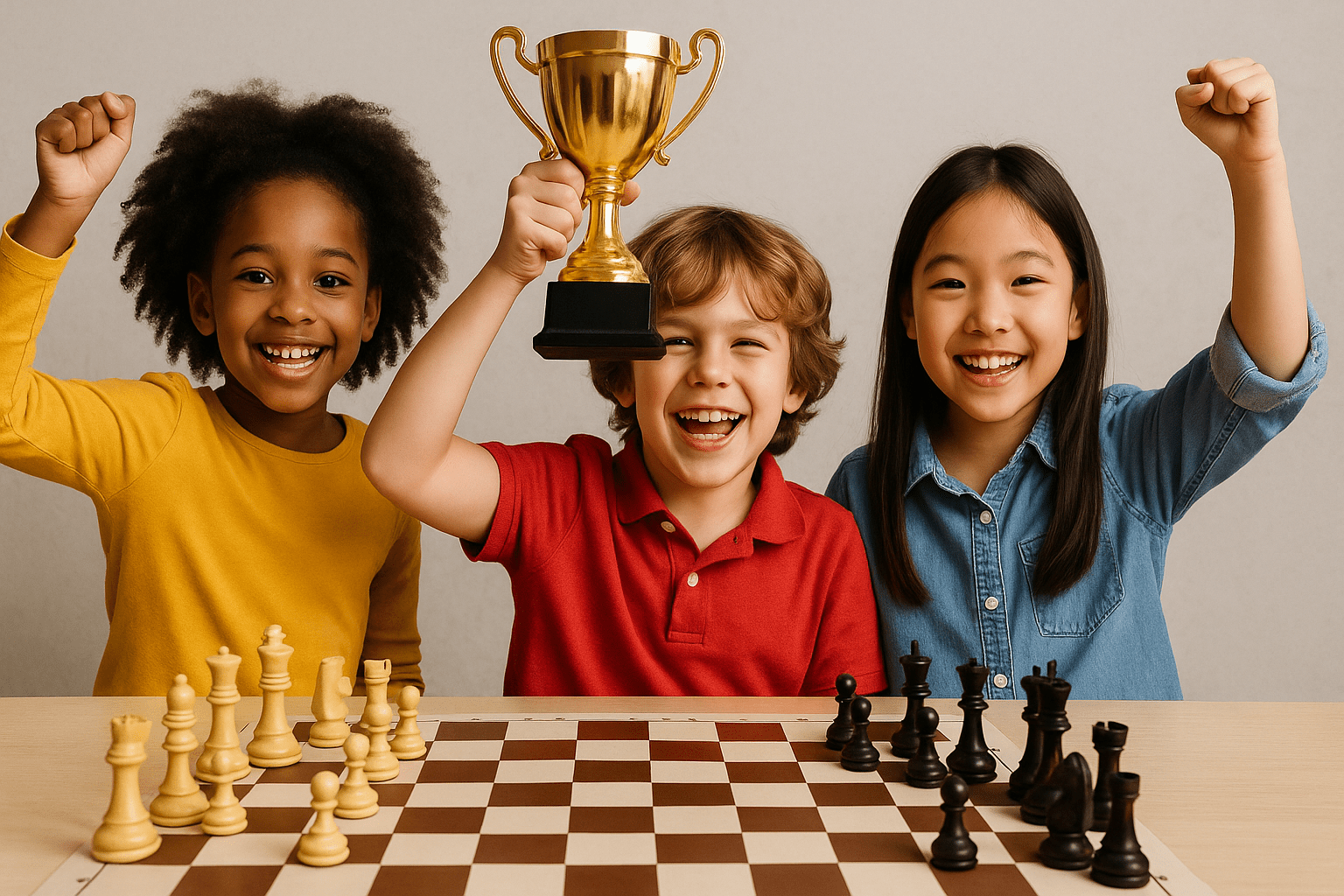 Kids playing chess