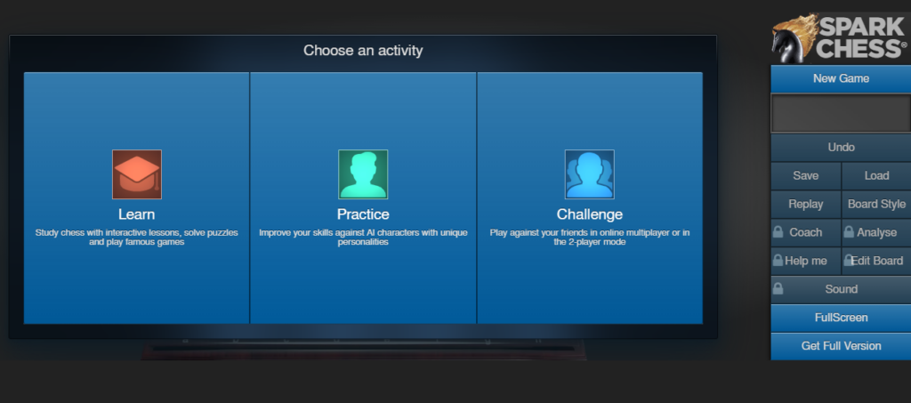 Spark chess website
