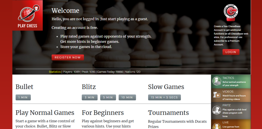 Playchess.com website