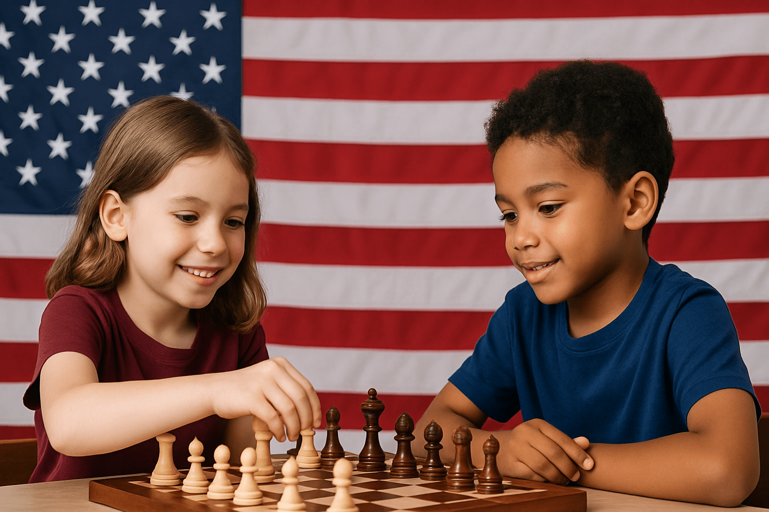 US kids playing chess