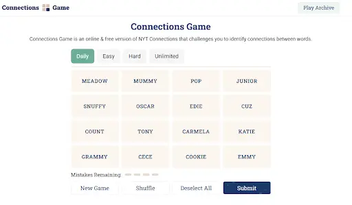 Connections game