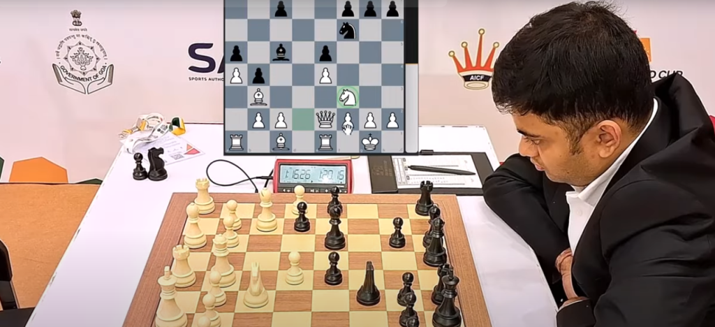 GM diptayan playing chess